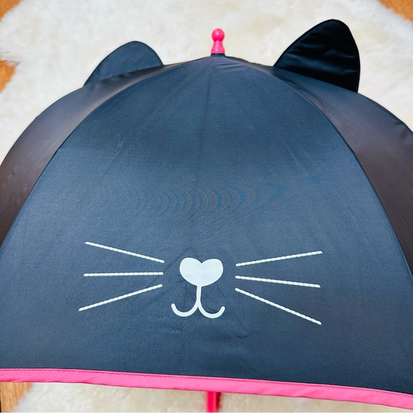 Gymboree Pink/Black Kitty Cat Girls Umbrella - Picture 2 of 6